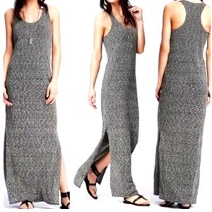 Banana Republic Dress: Black & White, Racerback, Stretch Maxi Dress